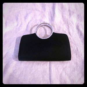 Black Satin & Crystal 🌟Carvela Evening Clutch